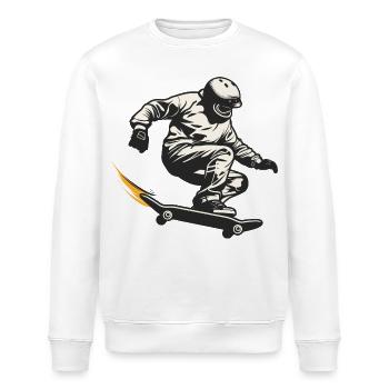 Skateboarder - Stanley/Stella Unisex Bio-Sweatshirt ROLLER - Weiß - Vorne - Nik (191cm)