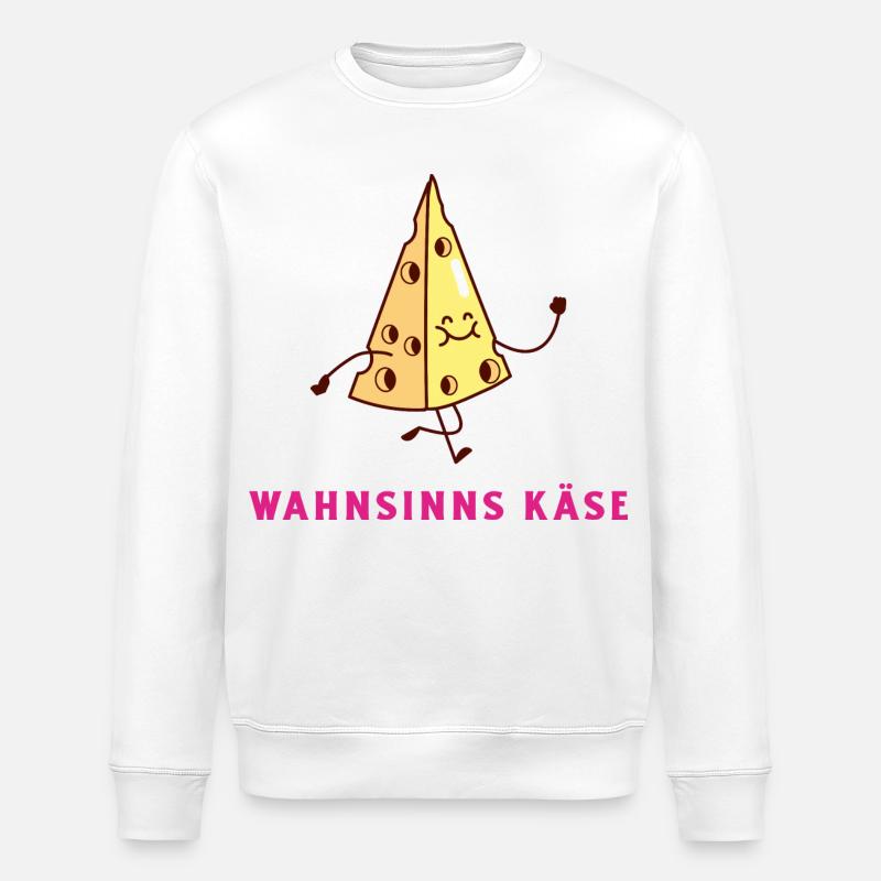 Wahnsinns Käse - Stanley/Stella Unisex Bio-Sweatshirt ROLLER - Weiß