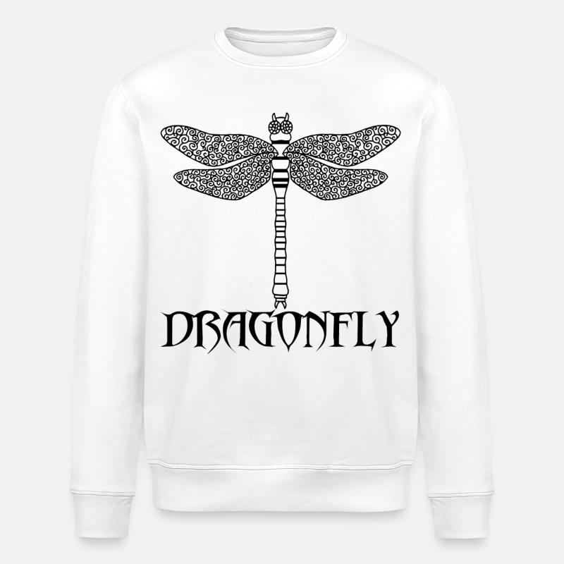 Libellule noire - Sweat bio ROLLER Stanley/Stella Unisexe - blanc