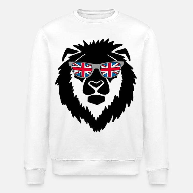 Englischer Löwe - Stanley/Stella Unisex Bio-Sweatshirt ROLLER - Weiß