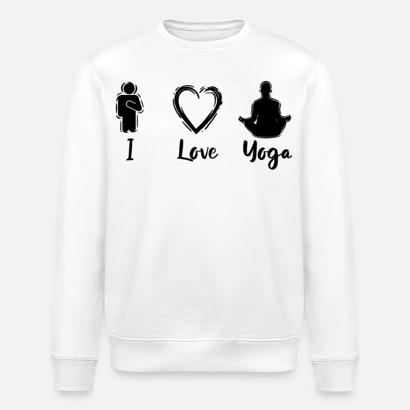 Yoga Liebe - Stanley/Stella Unisex Bio-Sweatshirt ROLLER - Weiß