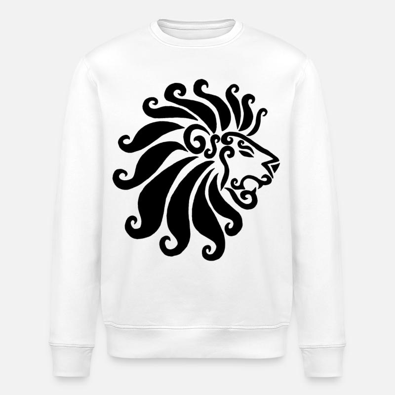 Schwarzer Löwe - Stanley/Stella Unisex Bio-Sweatshirt ROLLER - Weiß