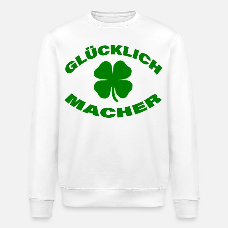 GLÜCKLICHMACHER - Stanley/Stella Unisex Bio-Sweatshirt ROLLER - Weiß