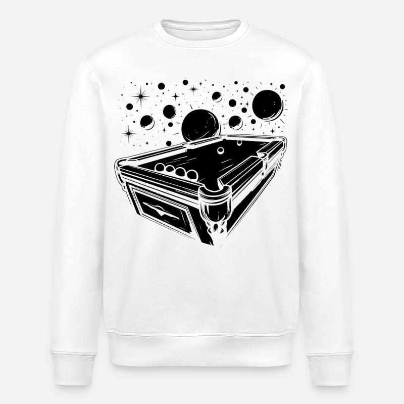 Cartoon Billard - Stanley/Stella Unisex Bio-Sweatshirt ROLLER - Weiß