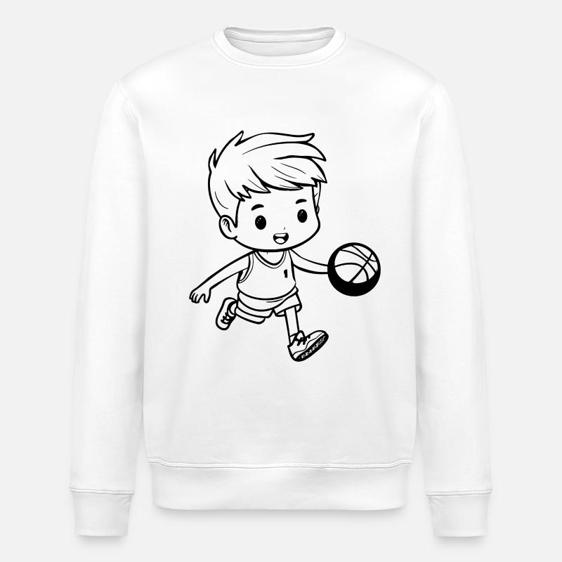 Basketteur garçon - Sweat bio ROLLER Stanley/Stella Unisexe - blanc