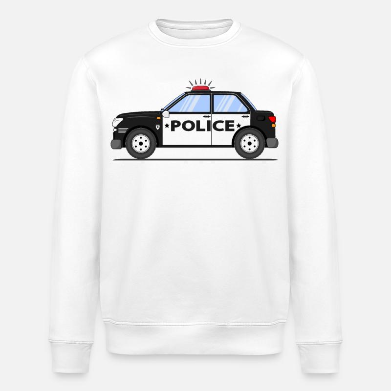 Police Schwarz und Weiß - Stanley/Stella Unisex Bio-Sweatshirt ROLLER - Weiß