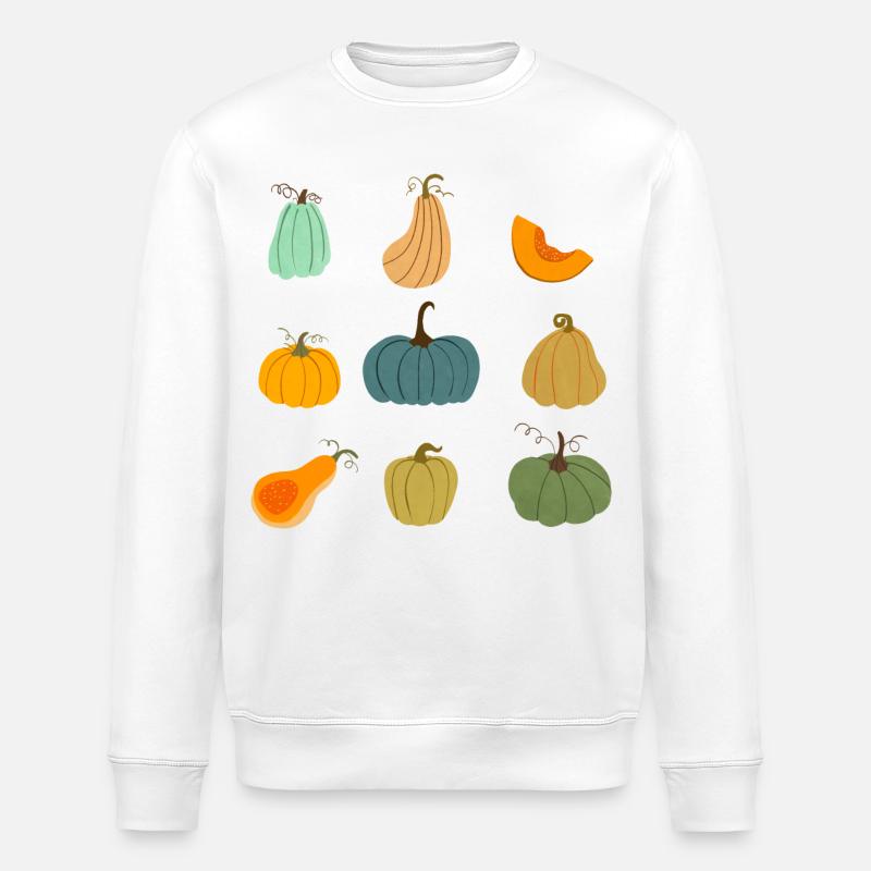 Bunte Herbstkürbis-Kollektion - Stanley/Stella Unisex Bio-Sweatshirt ROLLER - Weiß