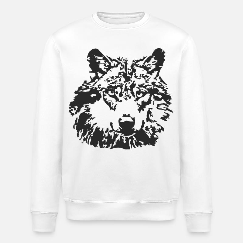 Wolf vek Wolfskopf - Sweat bio ROLLER Stanley/Stella Unisexe - blanc