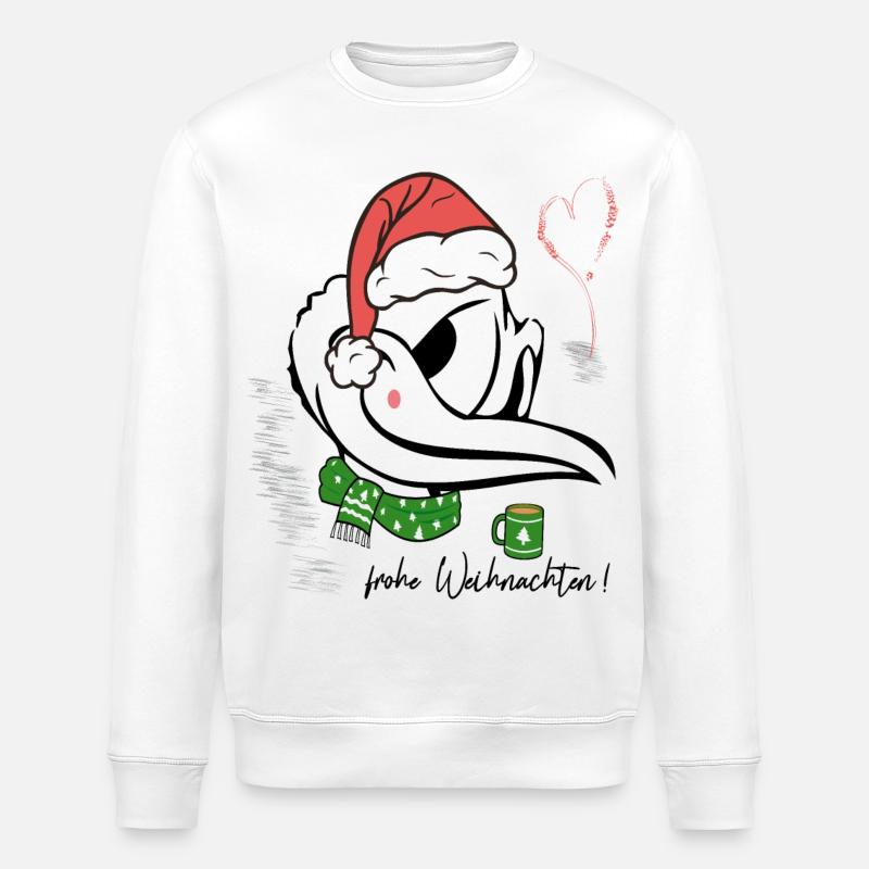 Frohe Weihnachten - Stanley/Stella Unisex Bio-Sweatshirt ROLLER - Weiß