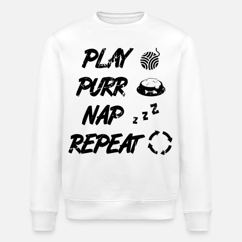 Routine du chat - Sweat bio ROLLER Stanley/Stella Unisexe - blanc