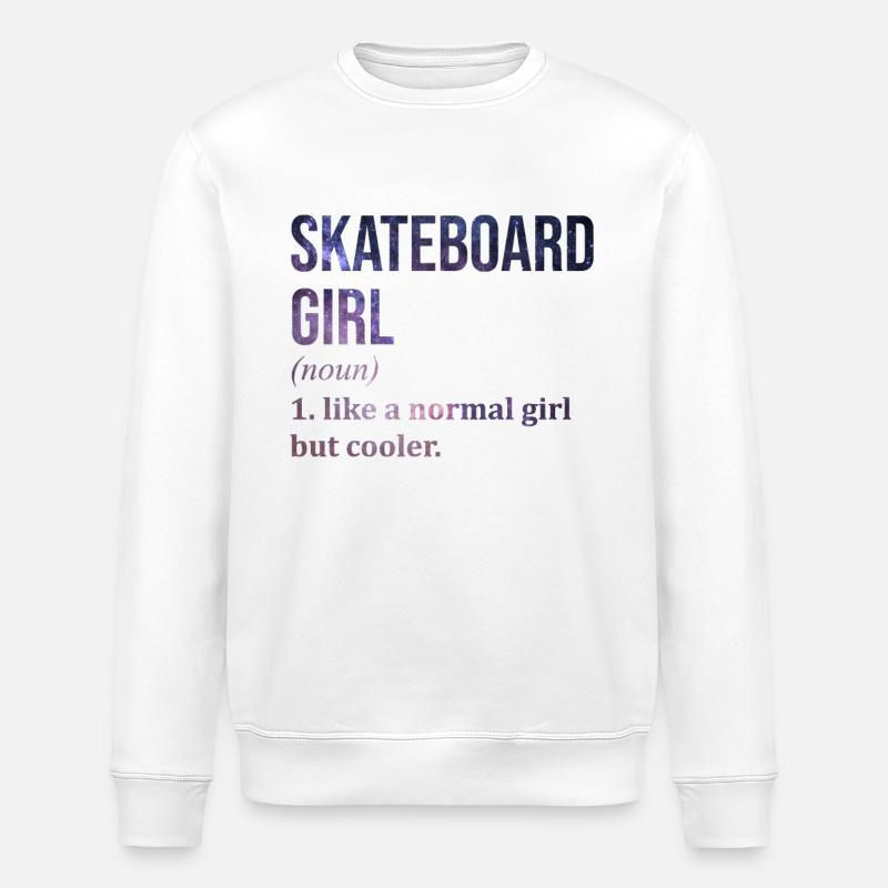 skateboard - Sweat bio ROLLER Stanley/Stella Unisexe - blanc