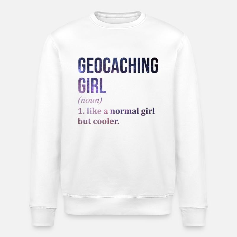 Geocaching - Stanley/Stella ROLLER Unisex Organic Sweatshirt - white