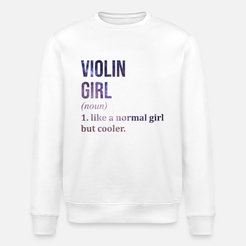 Geige - Stanley/Stella Unisex Bio-Sweatshirt ROLLER - Weiß