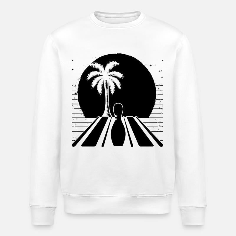 Bowling Drawing - Stanley/Stella ROLLER Unisex Organic Sweatshirt - white