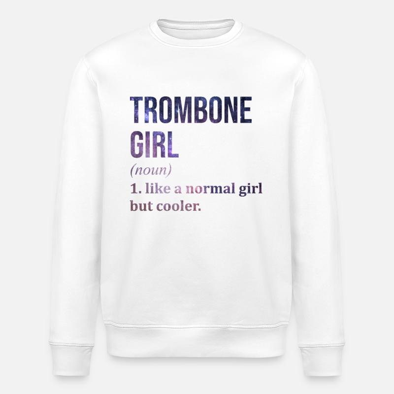 trombone - Sweat bio ROLLER Stanley/Stella Unisexe - blanc