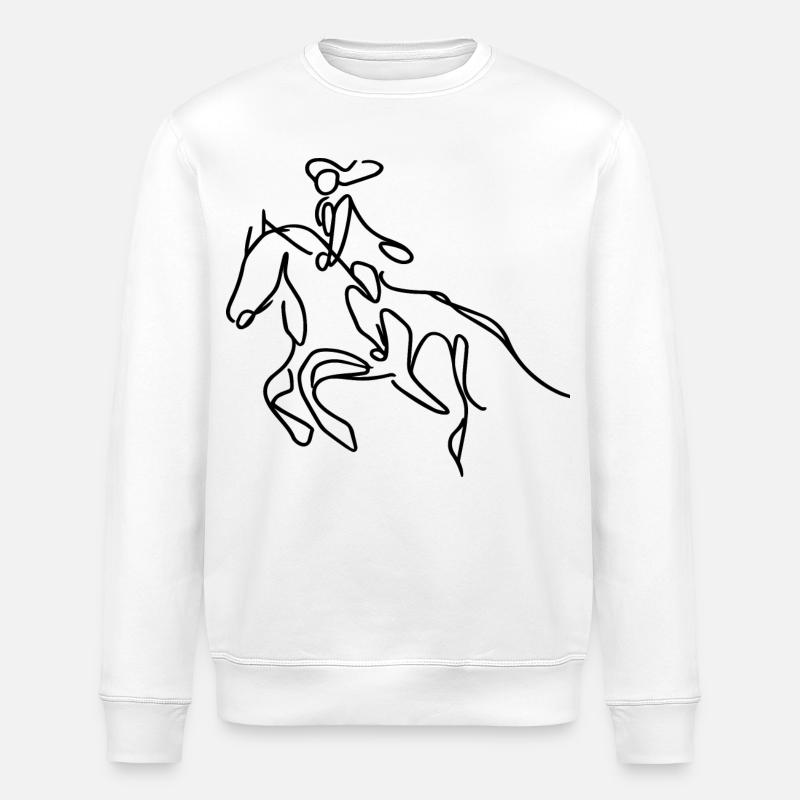 Reiterin Skizze - Stanley/Stella Unisex Bio-Sweatshirt ROLLER - Weiß