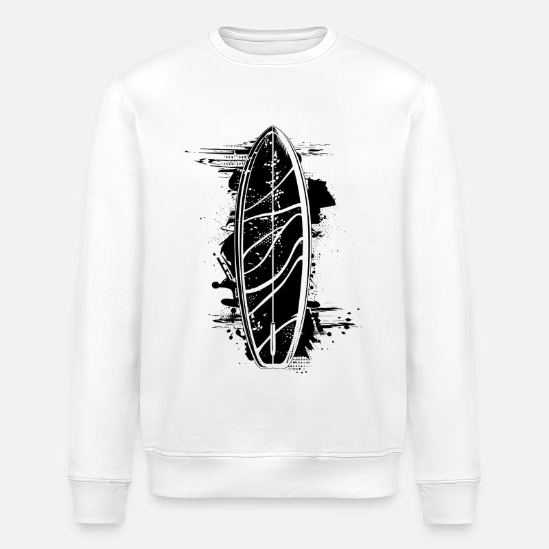 Surfbrett - Stanley/Stella Unisex Bio-Sweatshirt ROLLER - Weiß
