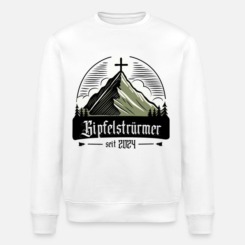 Gipfelwanderer - Bergsteiger 2024 - Stanley/Stella Unisex Bio-Sweatshirt ROLLER - Weiß