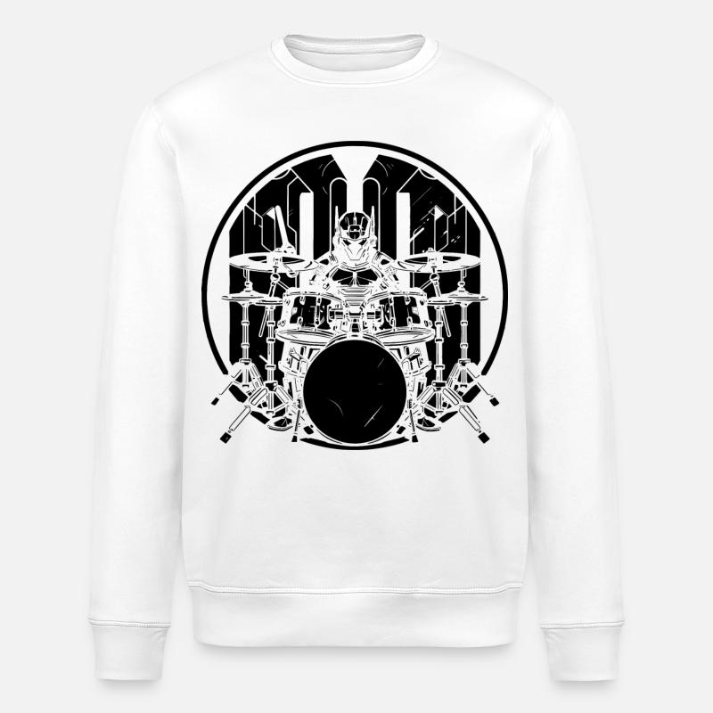 Graphiques Drummer - Sweat bio ROLLER Stanley/Stella Unisexe - blanc