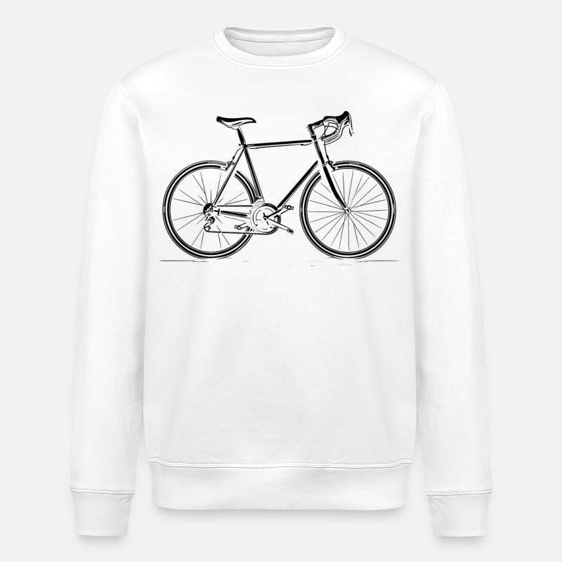 Dessin au trait de vélo - Sweat bio ROLLER Stanley/Stella Unisexe - blanc