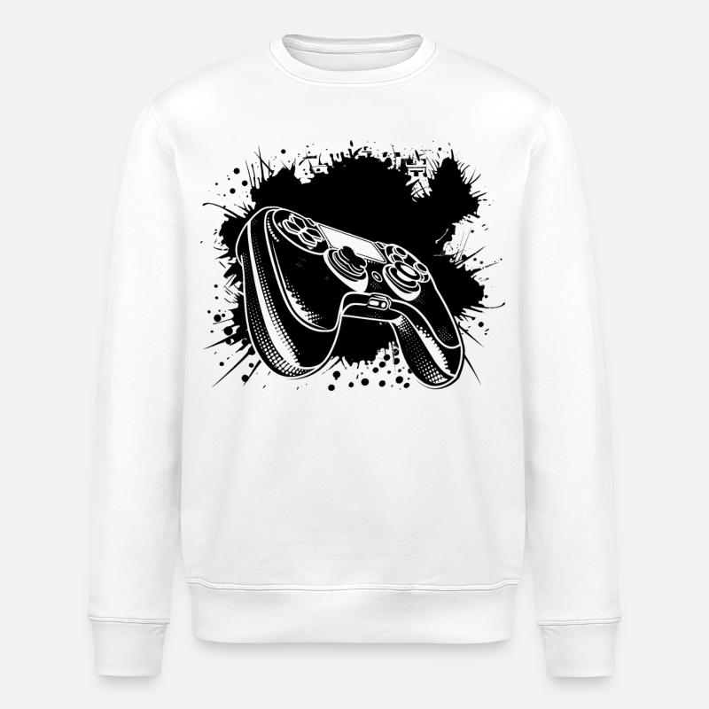 Gaming Pad - Stanley/Stella Unisex Bio-Sweatshirt ROLLER - Weiß