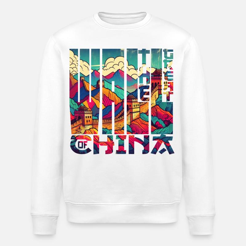 Die Chinesische Mauer - Stanley/Stella Unisex Bio-Sweatshirt ROLLER - Weiß