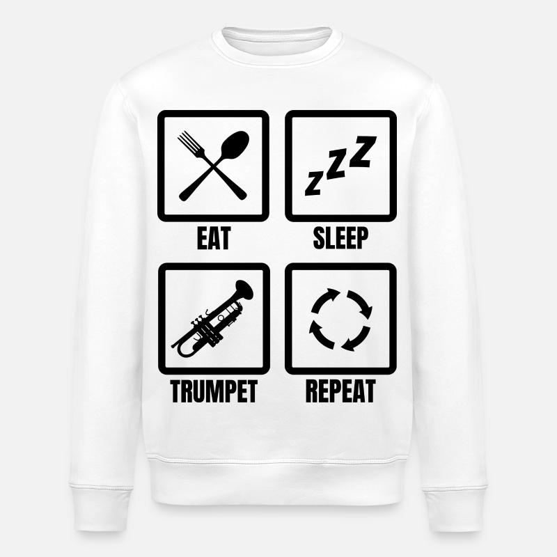 Trompeter Routine - Stanley/Stella Unisex Bio-Sweatshirt ROLLER - Weiß