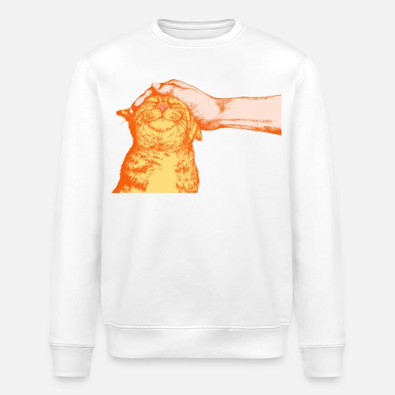 LE CHAT HEUREUX - Sweat bio ROLLER Stanley/Stella Unisexe - blanc