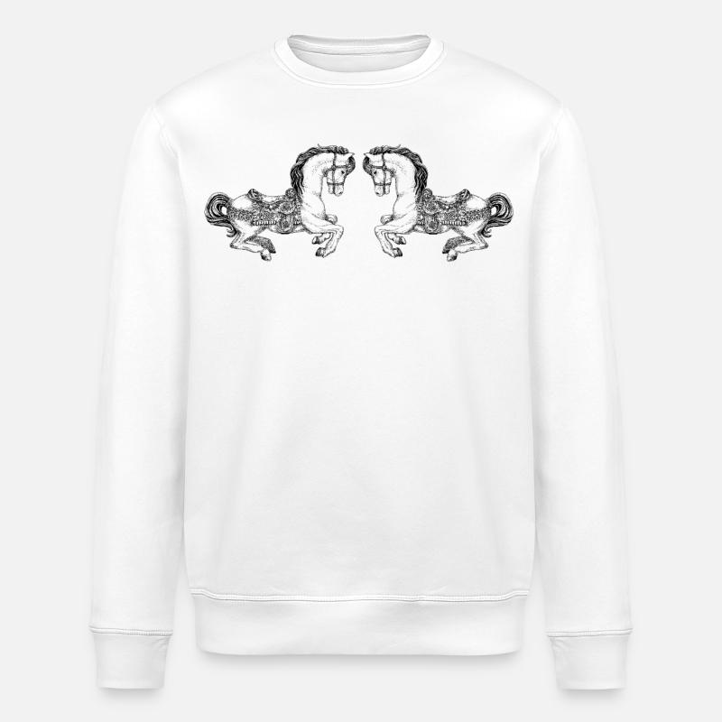 KARUSSELL-PFERDE - Stanley/Stella Unisex Bio-Sweatshirt ROLLER - Weiß