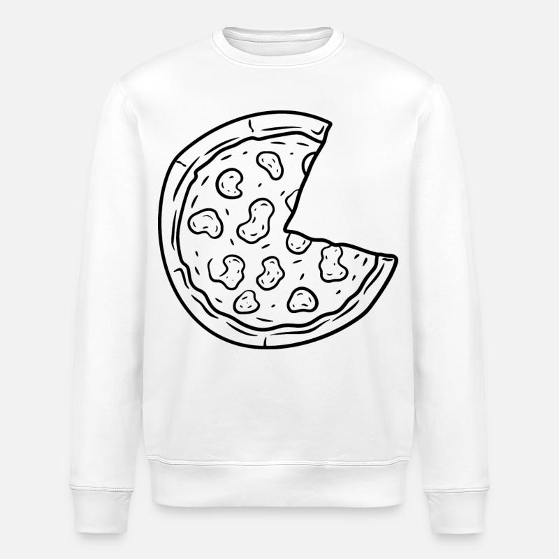 Dessin de pizza - Sweat bio ROLLER Stanley/Stella Unisexe - blanc