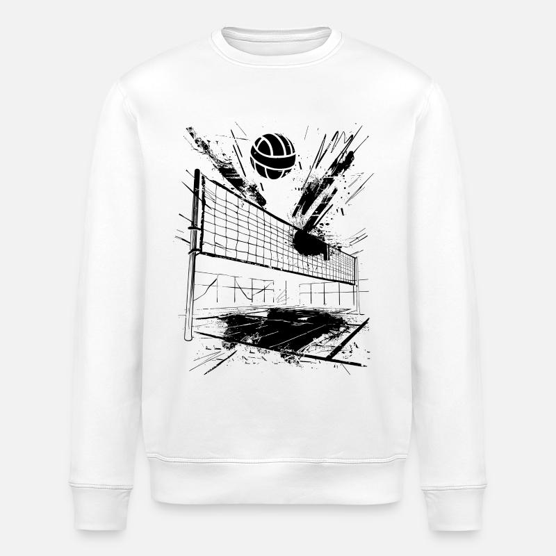 Graphiques de volley-ball - Sweat bio ROLLER Stanley/Stella Unisexe - blanc