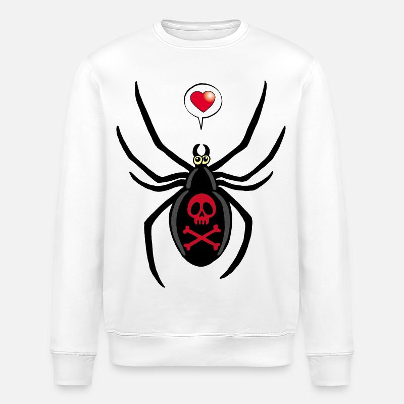Araignée veuve noire amoureuse - Sweat bio ROLLER Stanley/Stella Unisexe - blanc