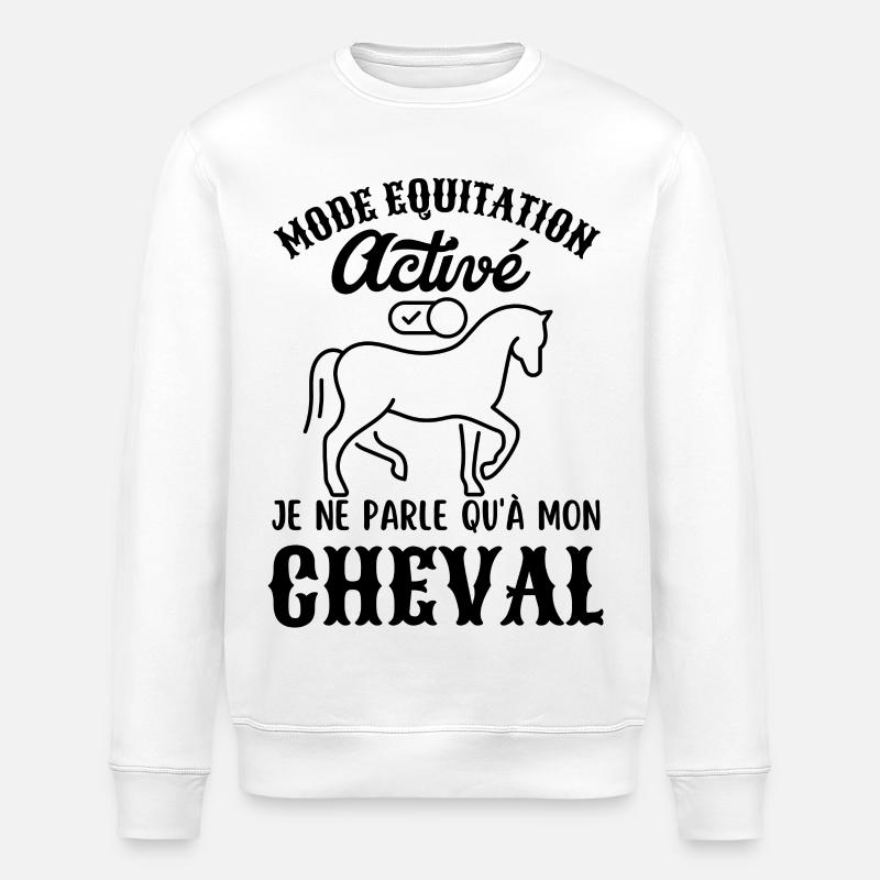 Mode équitation activé - Sweat bio ROLLER Stanley/Stella Unisexe - blanc