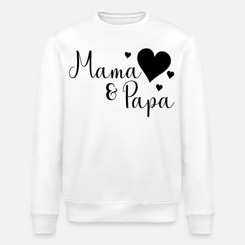 Maman et papa - Sweat bio ROLLER Stanley/Stella Unisexe - blanc