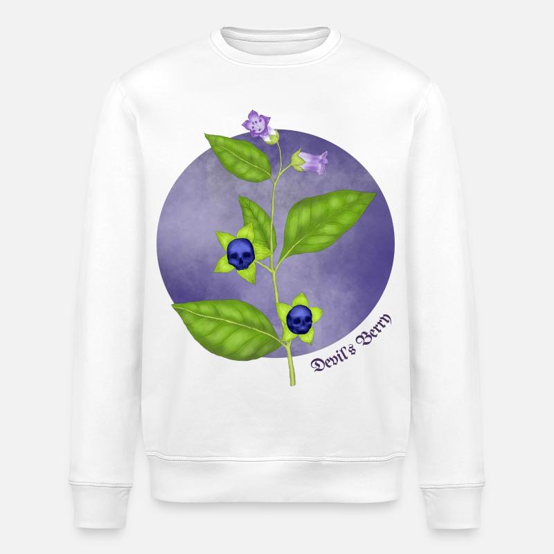 Devil's Berry - Stanley/Stella ROLLER Unisex Organic Sweatshirt - white