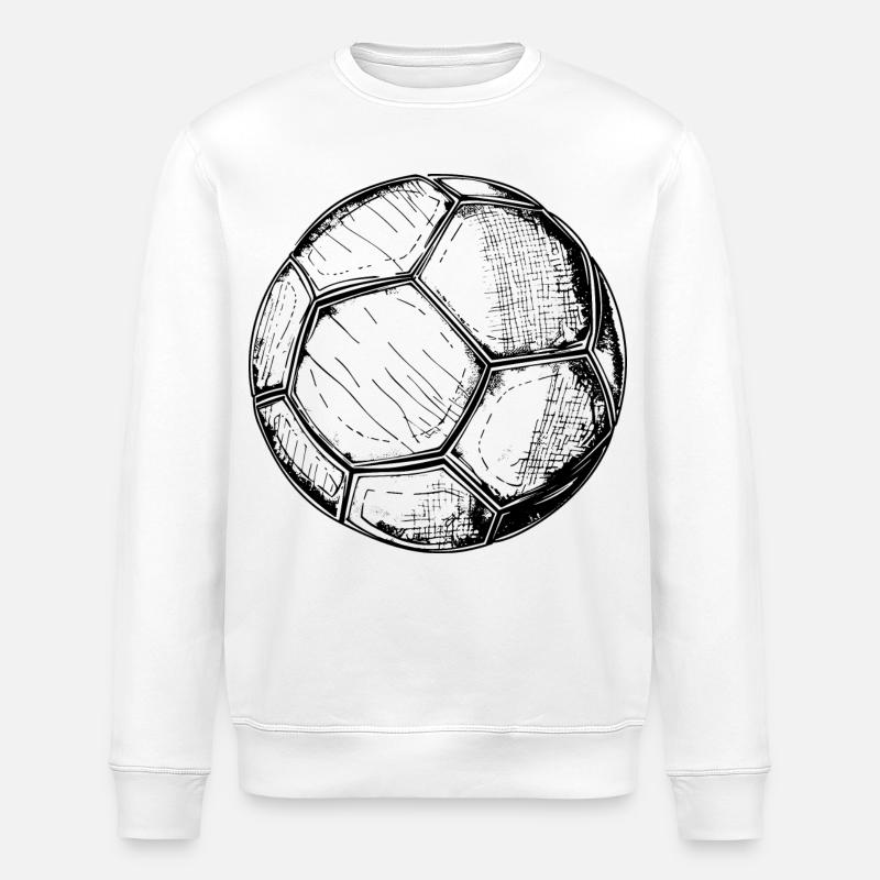 Fußball Skizze - Stanley/Stella Unisex Bio-Sweatshirt ROLLER - Weiß