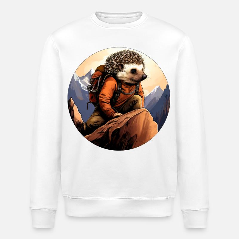 Hérisson Alpiniste / Hérisson de randonnée - Sweat bio ROLLER Stanley/Stella Unisexe - blanc