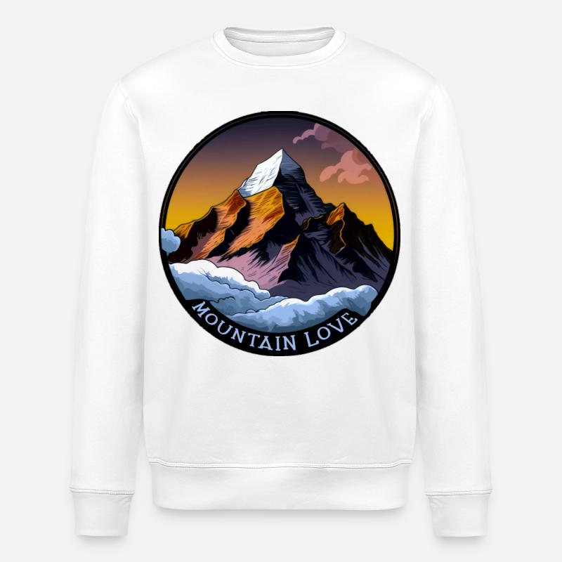 Mountain Love - Stanley/Stella Unisex Bio-Sweatshirt ROLLER - Weiß