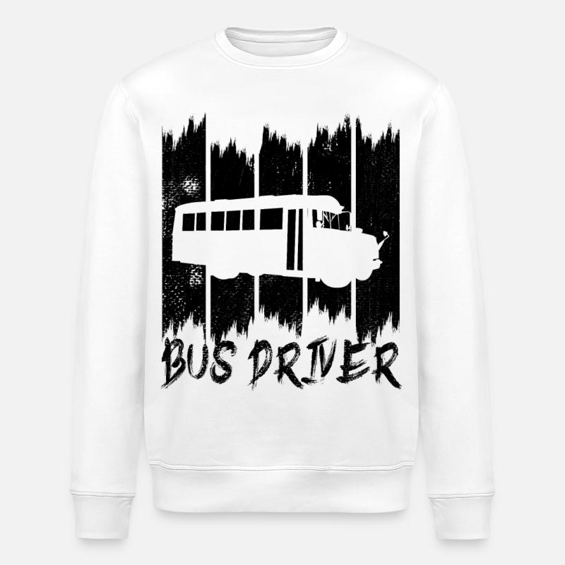Bus Fahrer - Stanley/Stella Unisex Bio-Sweatshirt ROLLER - Weiß