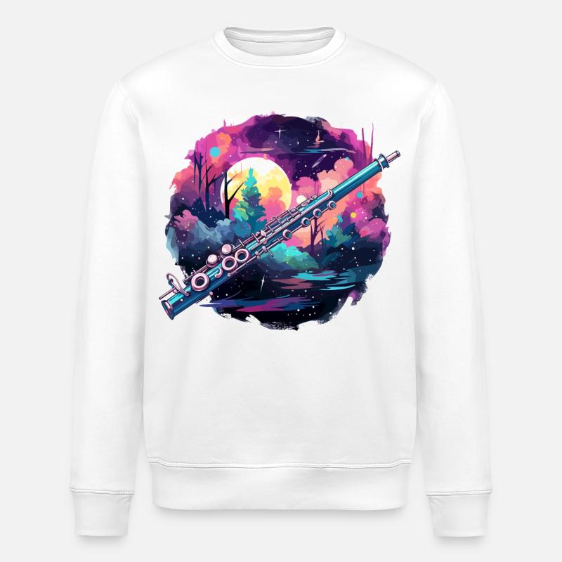 Flöte - Stanley/Stella Unisex Bio-Sweatshirt ROLLER - Weiß