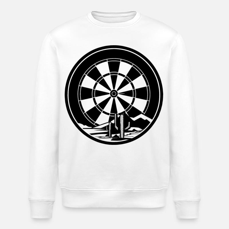 Dessin de fléchettes - Sweat bio ROLLER Stanley/Stella Unisexe - blanc