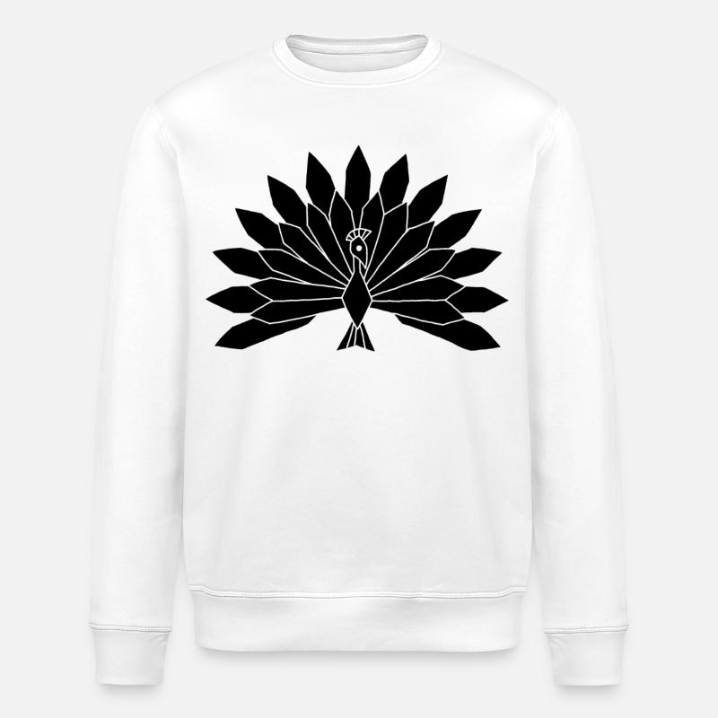 Le paon noir - Sweat bio ROLLER Stanley/Stella Unisexe - blanc
