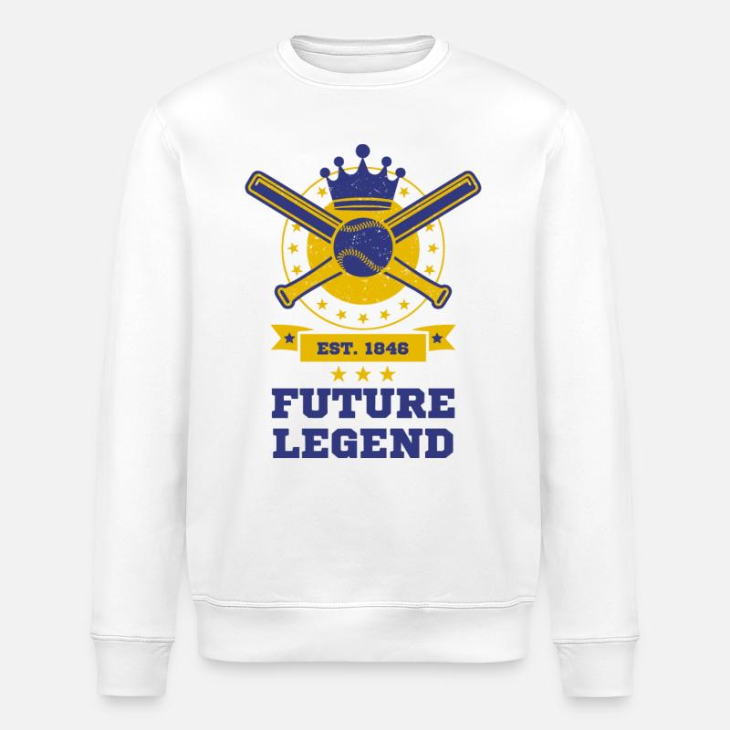 Future Legend Baseball - Stanley/Stella Unisex Bio-Sweatshirt ROLLER - Weiß