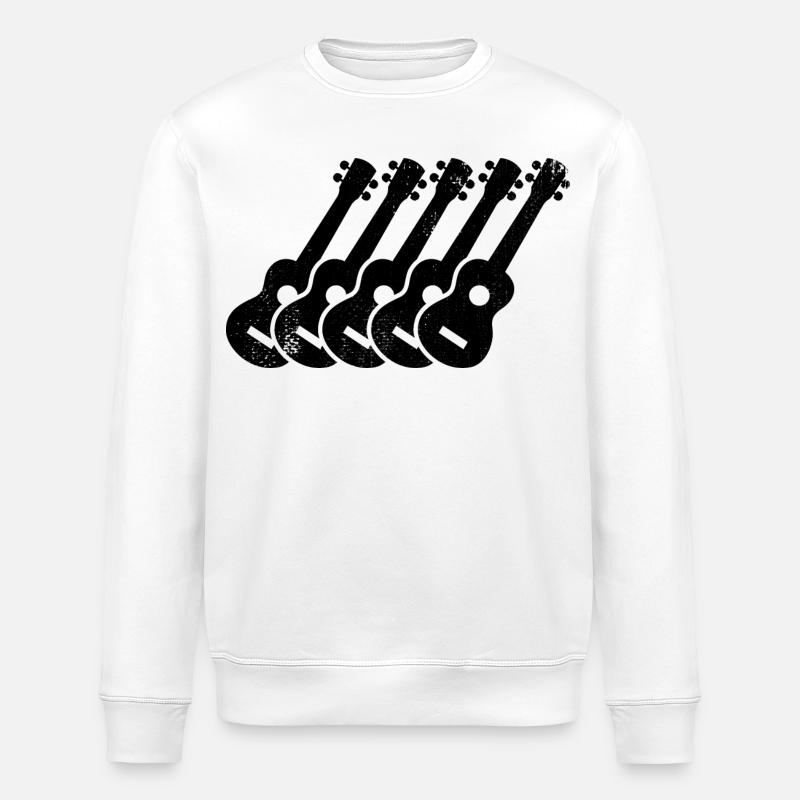 Dessin de ukulélé - Sweat bio ROLLER Stanley/Stella Unisexe - blanc