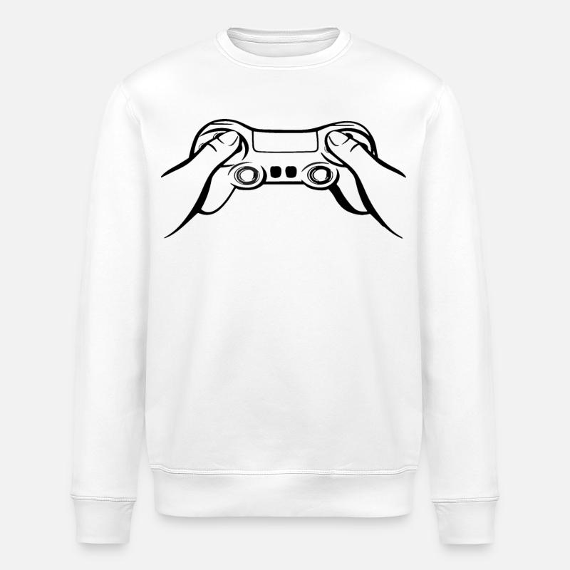 Gamecontroller black - Stanley/Stella ROLLER Unisex Organic Sweatshirt - white