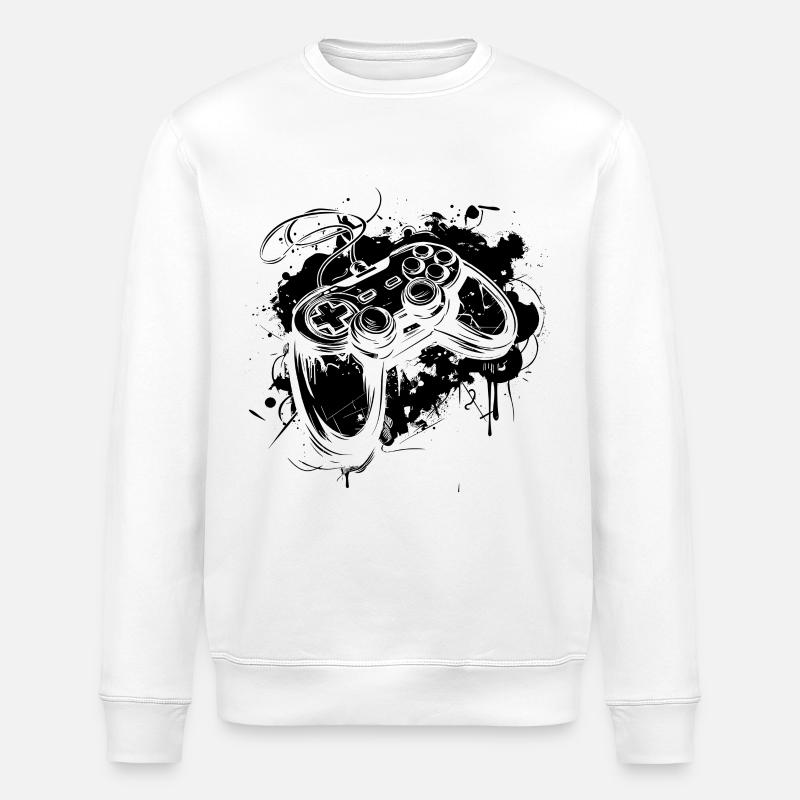 Manette de jeu - Sweat bio ROLLER Stanley/Stella Unisexe - blanc