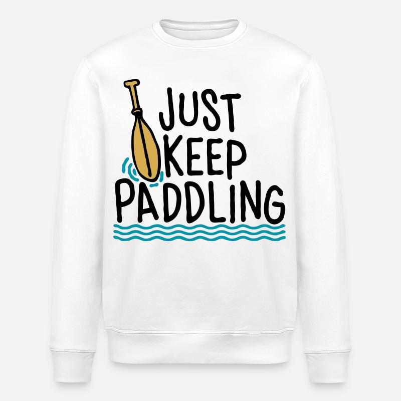 Just Keep Paddling - Stanley/Stella Unisex Bio-Sweatshirt ROLLER - Weiß