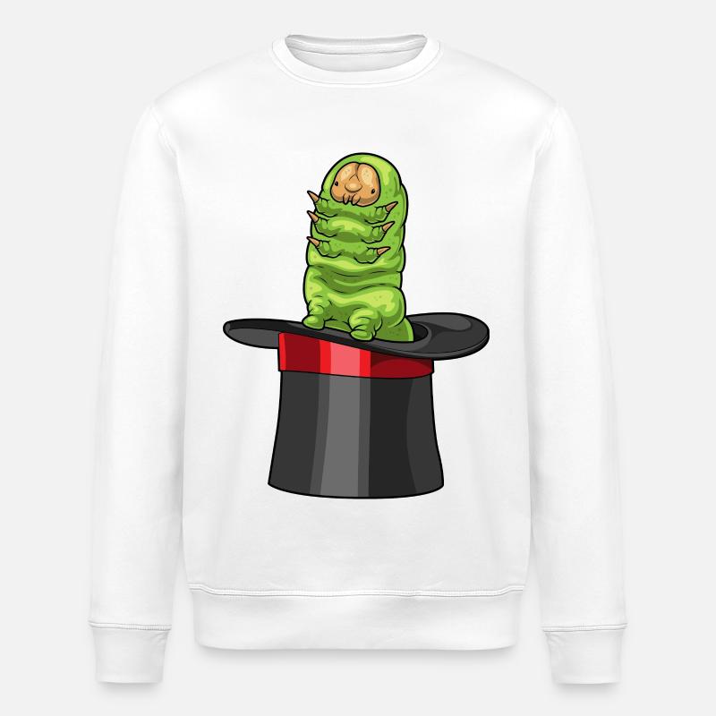 Raupe Zylinder - Stanley/Stella Unisex Bio-Sweatshirt ROLLER - Weiß