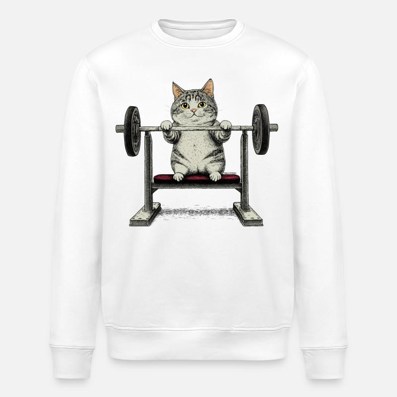 Ajustement Cat - Sweat bio ROLLER Stanley/Stella Unisexe - blanc