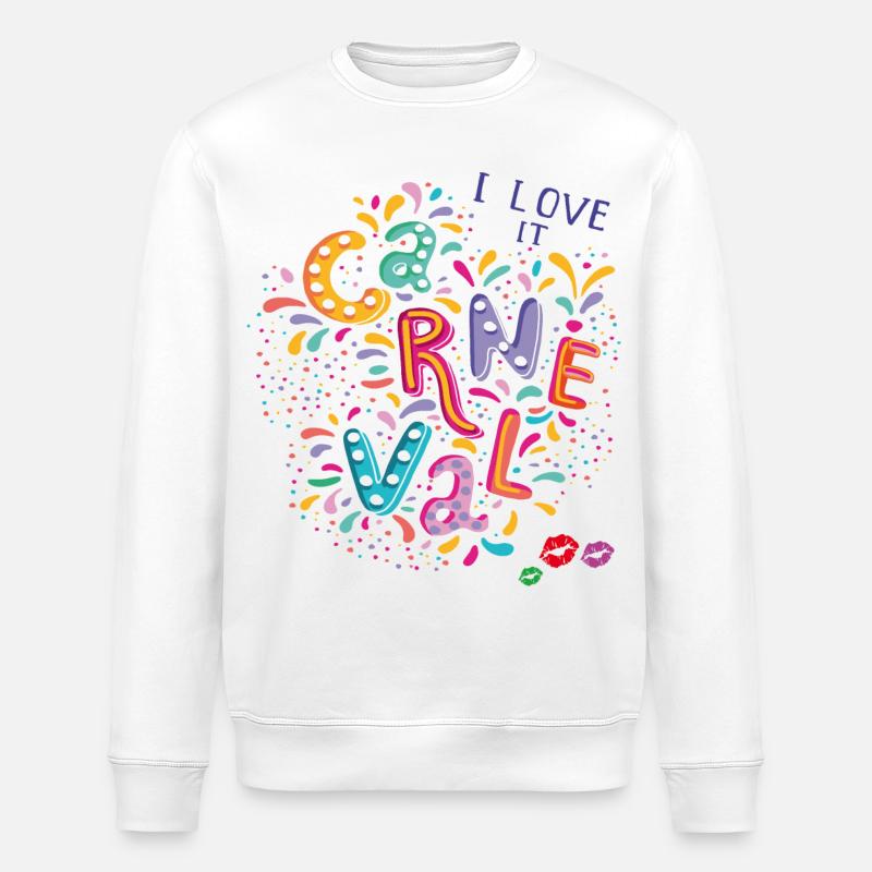 Carnaval, Confettis de carnaval - Sweat bio ROLLER Stanley/Stella Unisexe - blanc